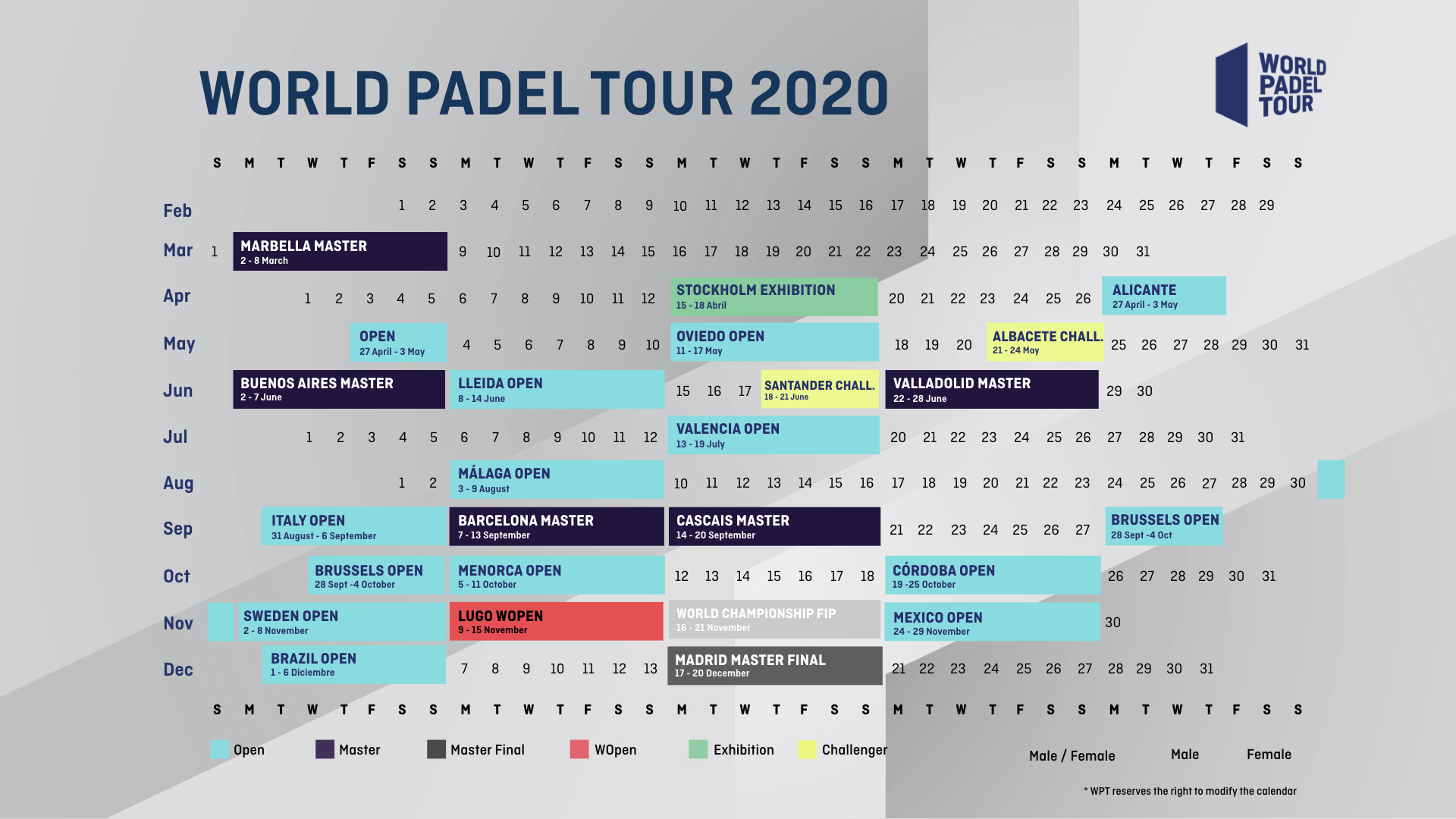 world padel tour kalender